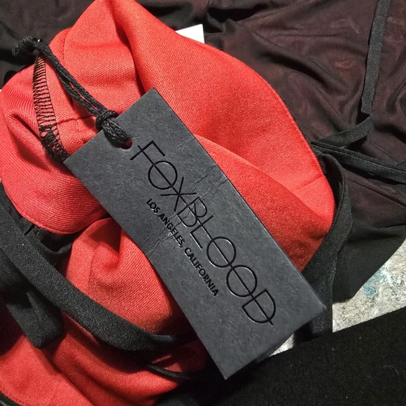 FIRM NWT Foxblood Verona Dress L Red Black - Picture 3 of 4